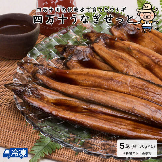 【送料無料】四万十うなぎせっと<5尾>